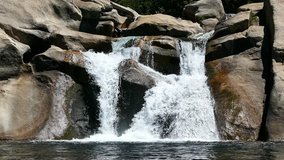 4K video of the beautiful Lower Fall in Devils Postpile National Monument