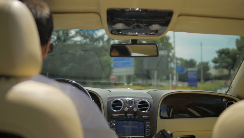 view from backseat of car