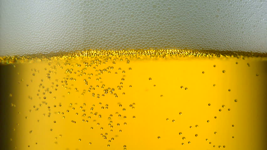 Extreme Close-up Beer Bubbles in Stock Footage Video (100% Royalty-free