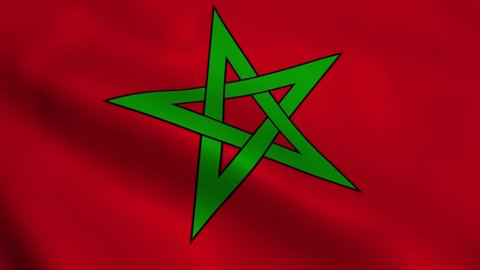 Realistic Moroccan flag