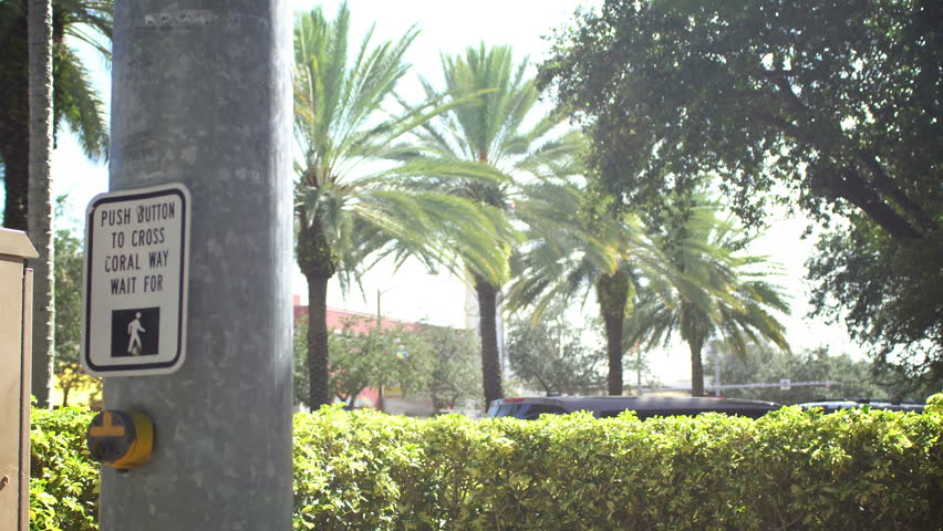 Coral Way aka Miracle Mile street in Coral Gables, Miami, Florida