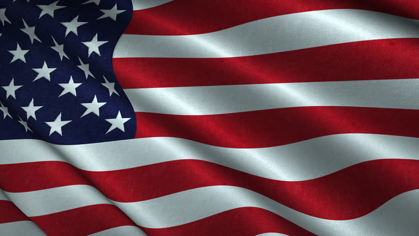 American Flag Flying in the Stock Footage Video (100% Royalty-free