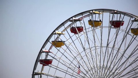 ferris wheel spins Vídeo Stock
