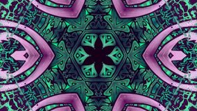 High Definition 3D Animation - looping psychedelic kaleidoscope in purple - Club & Music Video Visual Effects 
