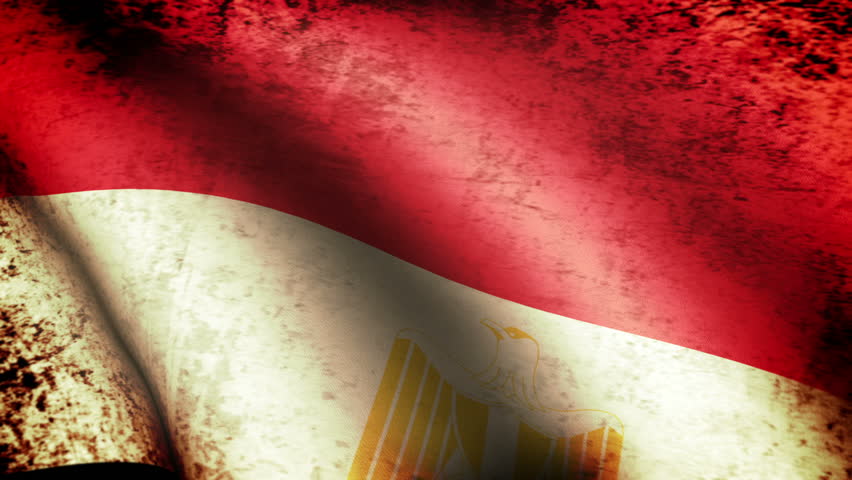Egypt Flag Waving, grunge look