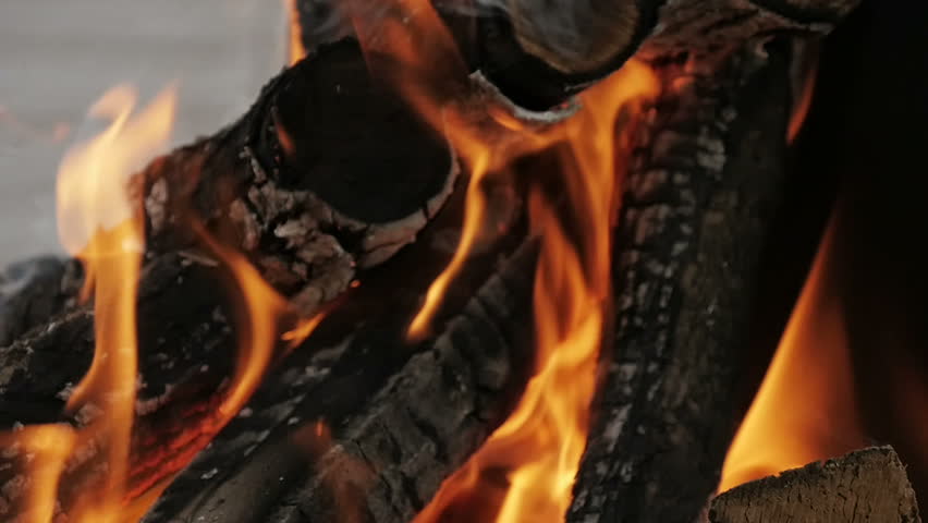 fire in nature . bokeh from the fire . blurred backgrounds . Space views.