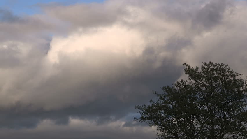Waterloo, Ontario, Canada August 2016 Dark clouds of autumn weather