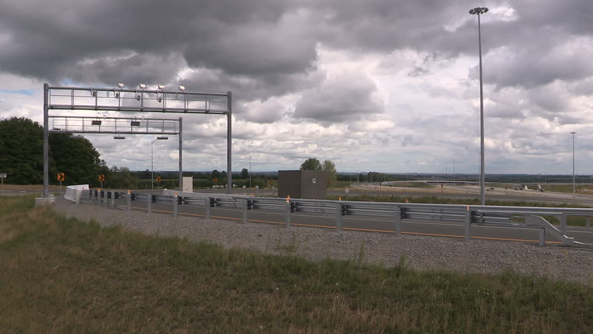Whitby, Ontario, Canada August 2016 Highway 407 electronic toll highway in Ontario Canada