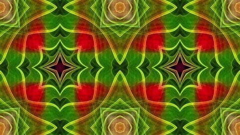 Abstract surreal loop motion background, variegated kaleidoscope