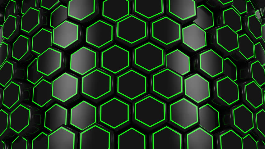 animated black honeycombs abstract background loop Stock Footage Video