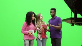 Students On Media Broadcasting Course In TV Studio