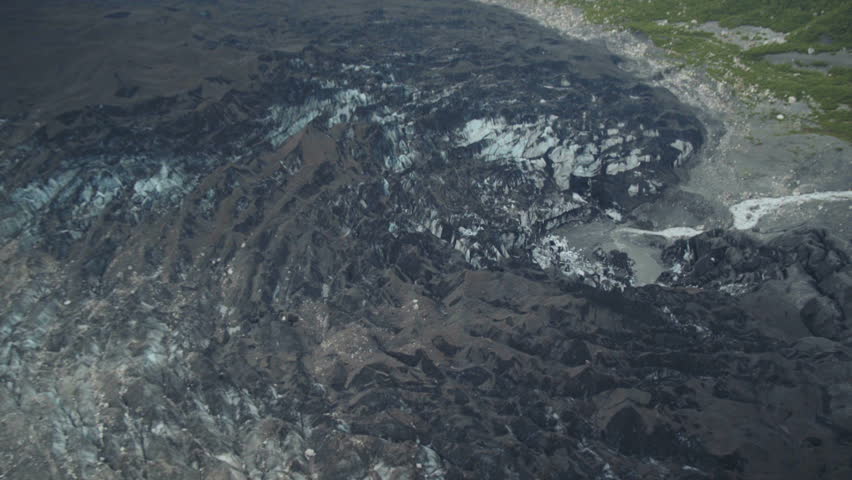 Aerial over Glacier in Denali National Park, Alaska