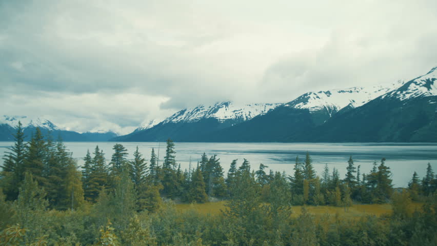 Snow capped mountains in Alaska