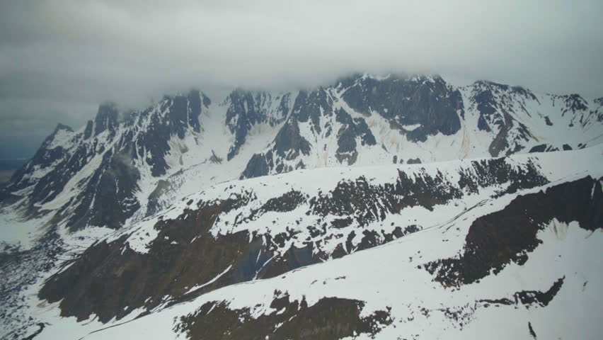Aerial over Denali National Park in Alaska