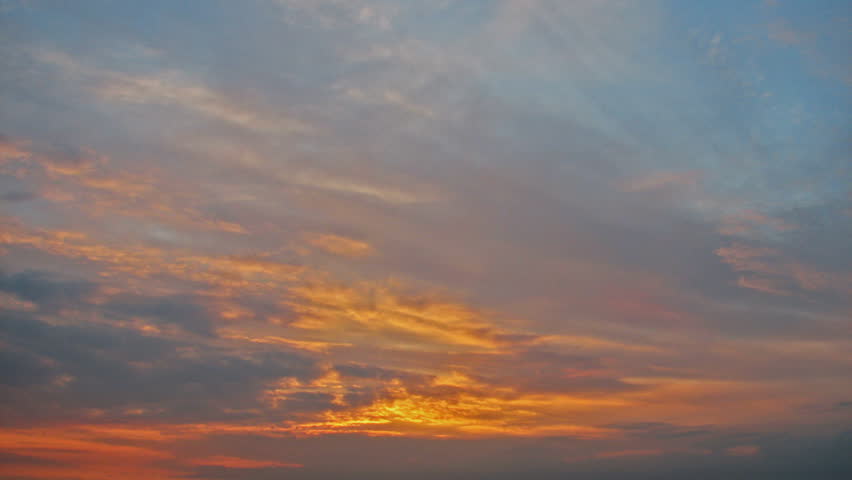 Warm sunset HD time lapse clip