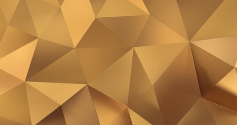 3d gold abstract material design background loop 4k 库存视频