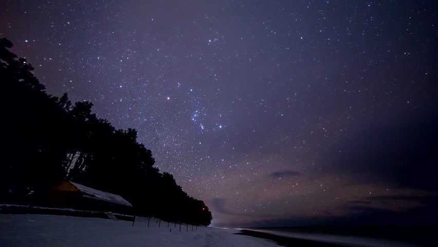 night time lapse, Pitsunda, Abkhazia