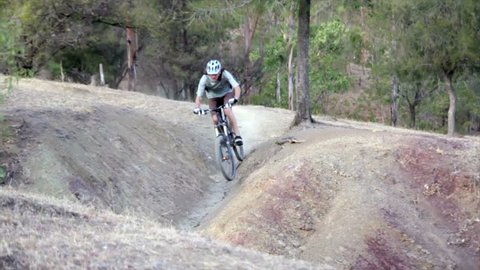 Jump with mountain Bike Stock Video