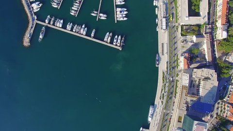 Aerial view of marina in Split