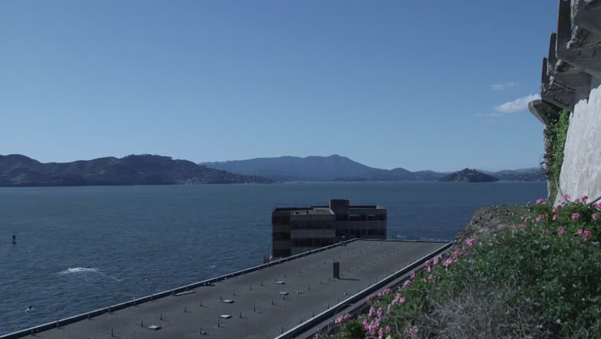 Standing on Alcatraz Island looking at San Francisco landscape