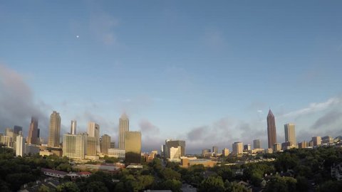 Morning Atlanta Skyline Time Lapse