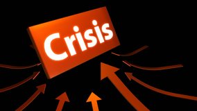 Arrows indicating crisis symbol. Symbolizes economical crisis. Luma channel included. - Powered by Shutterstock - Get 15% off with code: PIKWIZARD15