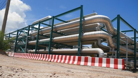 Oil and chemical liquid pipe transfer with steel structure 