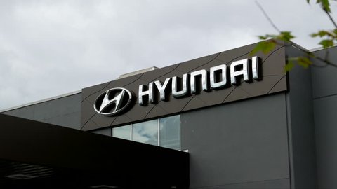 Coquitlam, BC, Canada - August 22, 2016 : Hyundai automobile dealership in Coquitlam BC Canada with 4k resolution.