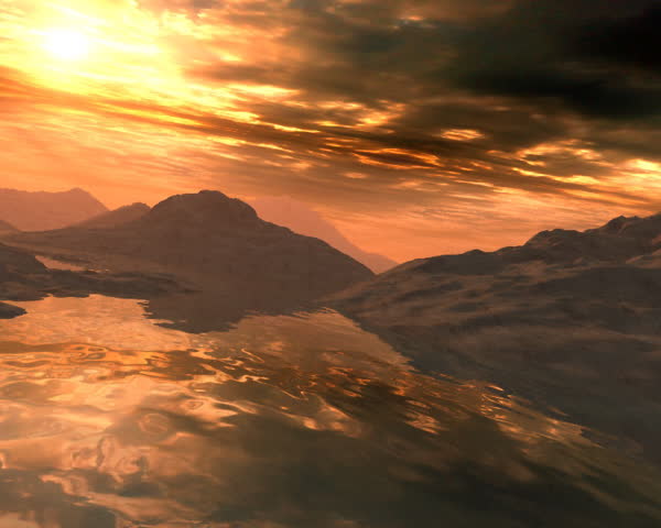animated flyover through mountains