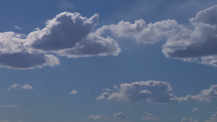 cumulus clouds time-lapse in blu sky
