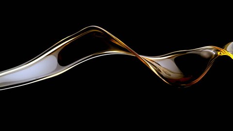 Oil spinning and falling. Shot with high speed camera, phantom flex 4K. Slow Motion.