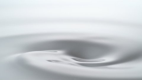 Milk droplets falling into swirl of milky liquid. Shot with high speed camera, phantom flex 4K. Slow Motion.