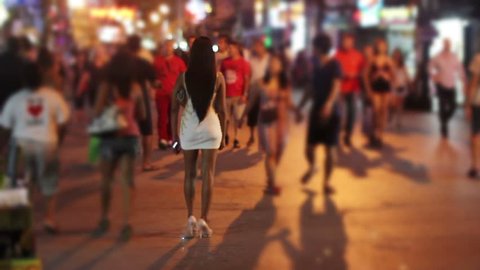 Prostitutes are waiting for costumer in Patong, Phuket, Thailand