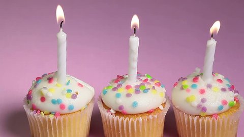 Birthday Cake Burning Colorful Candles On Stock Footage Video (100% ...