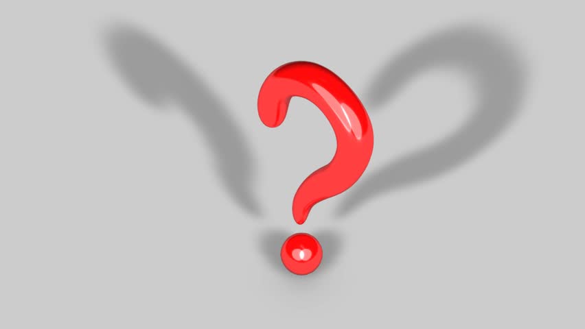 Concept animation of question mark. 