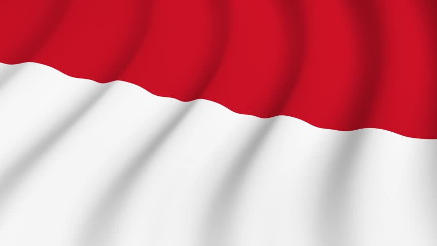 waving national flag indonesia Stock Footage Video (100% Royalty-free ...