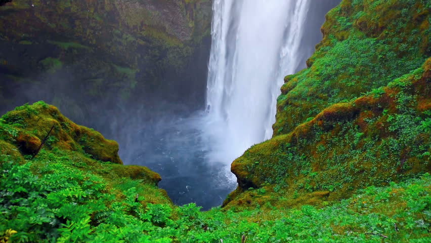 Seljalandfoss waterfall. Beautiful summer sunny day. Iceland. Europe | Shutterstock HD Video #19069084