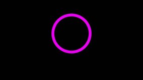loading screen circular, purple on black background - 4k 30fps loop - video texture, seamless animated element