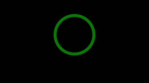 loading screen circular, green on black background - 4k 30fps loop - video texture, seamless animated element