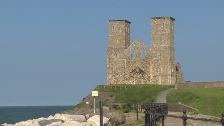 Roman Fortress, HD 25p. Reculver Church, 12th-century landmark on the Kent