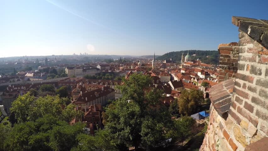 Prague is the capital of the Czech Republic. political and cultural center of Bohemia. historic center. Landscape from the largest ancient castle in the world. 