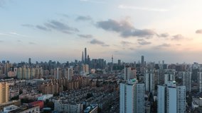 Elevated view of Shanghai, time-lapse video