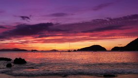 Sunset from Francis Bay, St John, United States Virgin Islands