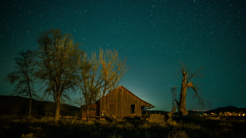 Country Barn at night