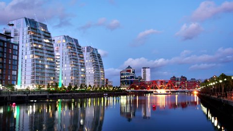 Timelapse of Salford Quays, Manchester, UK
