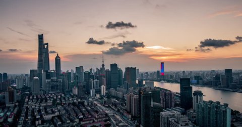 Shanghai Skyline Time lapse, August 2016