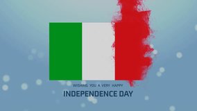 The HD Italy Independence Day animated Flag background features a high quality Italian flag with glossy fabric and cotton texture blowing in the particles. Country National Day Footage - Powered by Shutterstock - Get 15% off with code: PIKWIZARD15