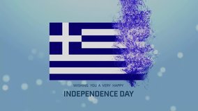 The HD Greece Independence Day animated Flag background features a high quality greek flag with glossy fabric and cotton texture blowing in the particles. Country National Day Footage - Powered by Shutterstock - Get 15% off with code: PIKWIZARD15