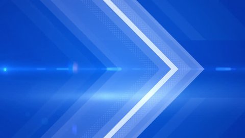 Animated video motion background loop - shiny big blue arrows point right