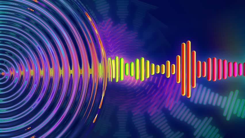 audio frequency monitor sound wave and ripple Royalty-Free Stock Footage #19126360